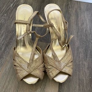 Antonio Melani gold high heels